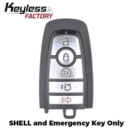 KEYLESSFACTORY Ford Smart Key Shell COVER 5-Button / Trunk - Prox Shell SKS-FD-056